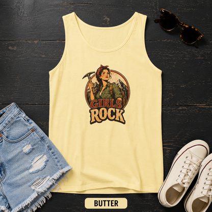Girls Rock Rockhounding Vintage Woman tank top | Rockhound Fossil Mineral Collector