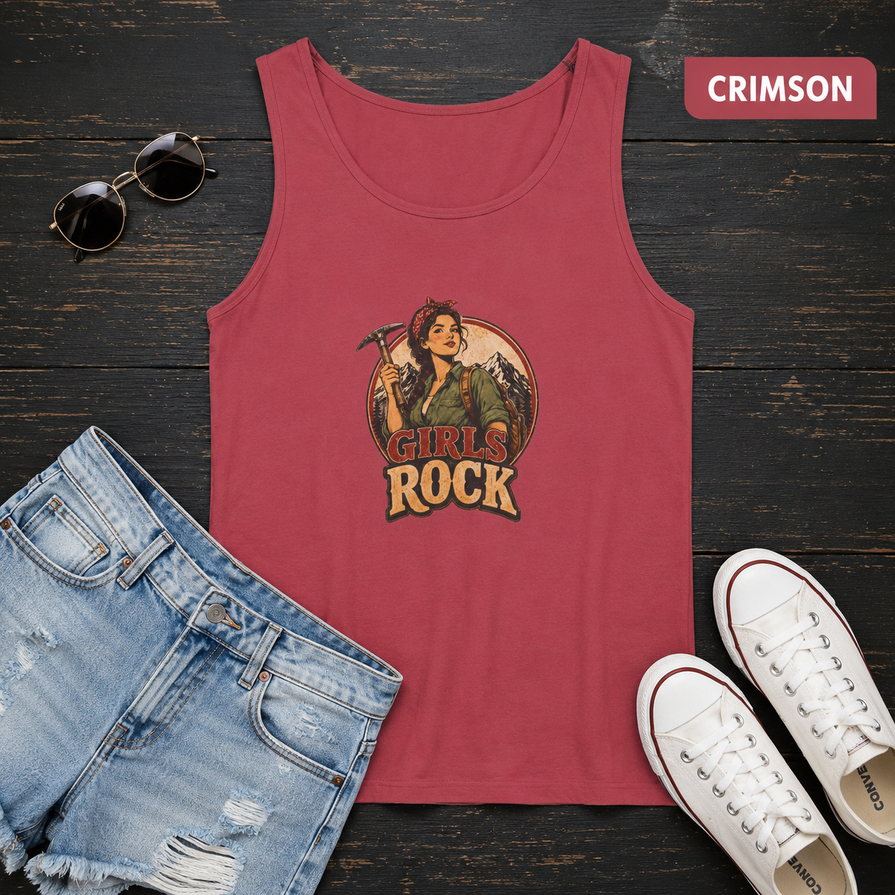 Girls Rock Rockhounding Vintage Woman tank top | Rockhound Fossil Mineral Collector