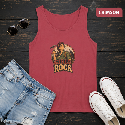 Girls Rock Rockhounding Vintage Woman tank top | Rockhound Fossil Mineral Collector