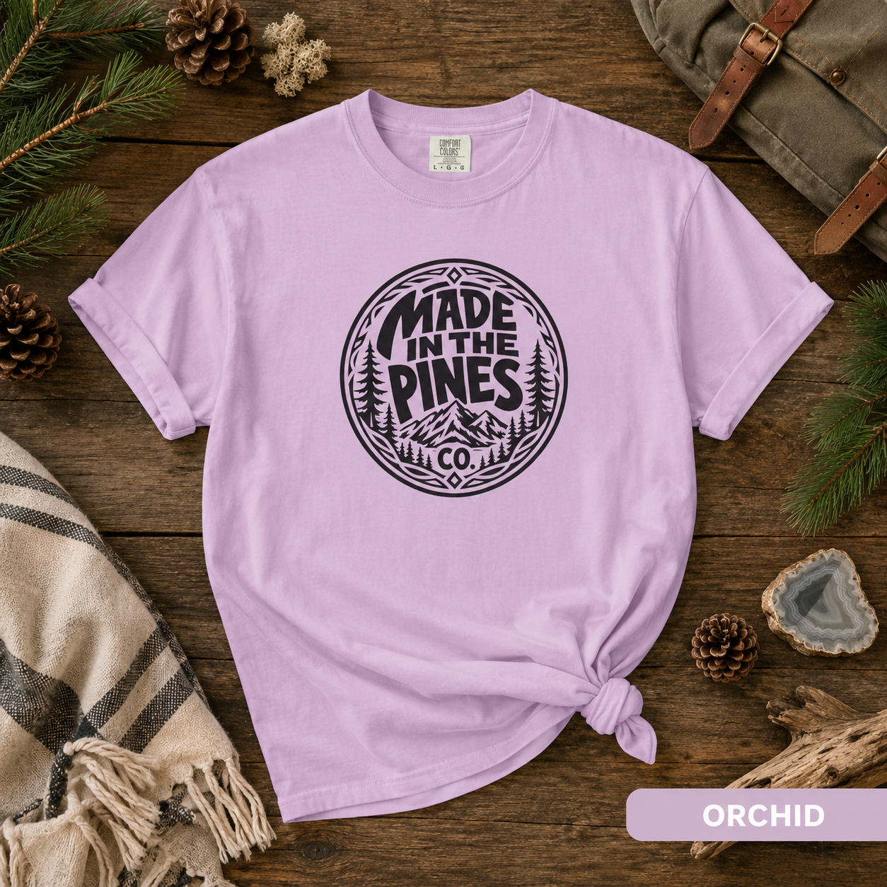Made in the Pines Pine Forest Badge T-shirt | Vintage Outdoors Tee