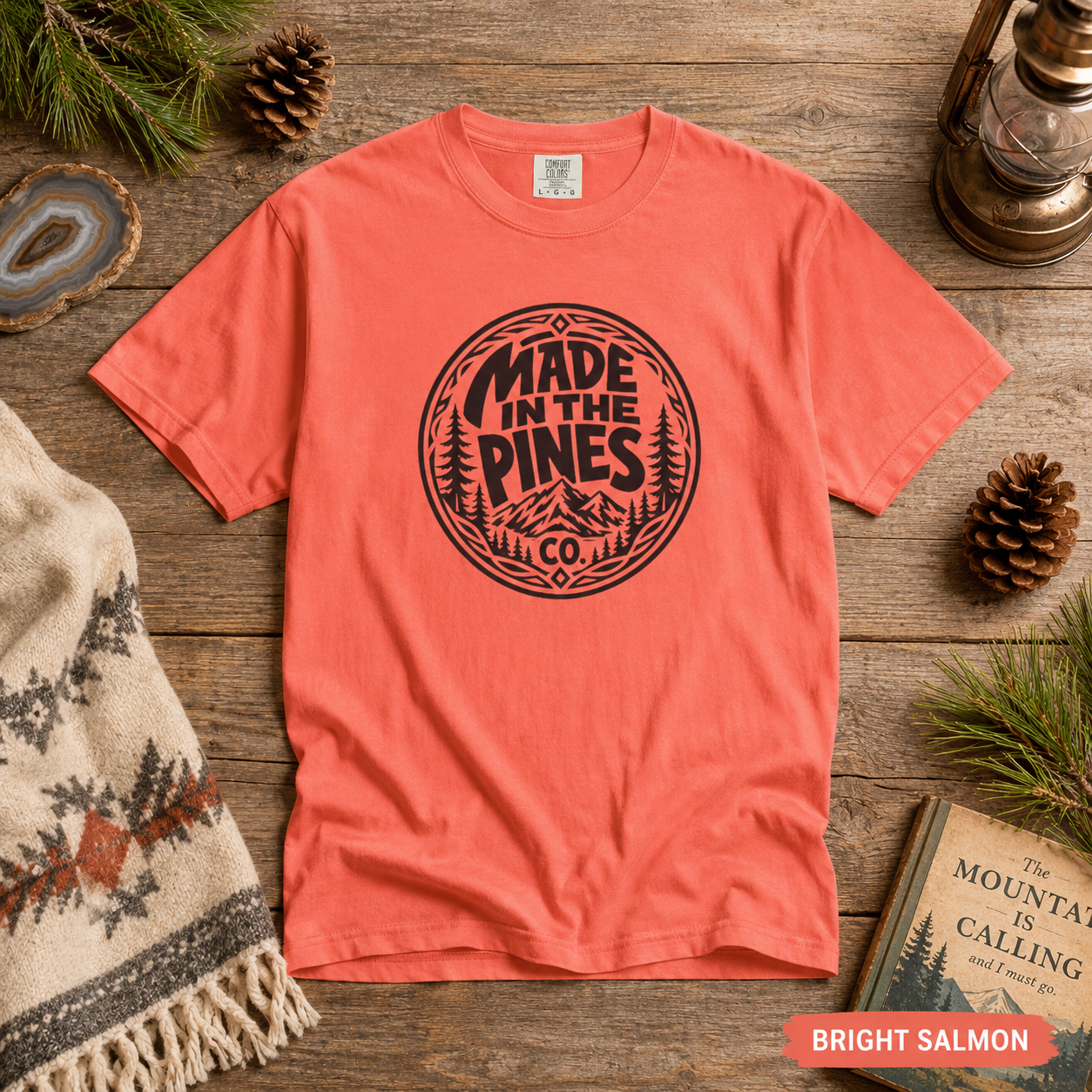 Made in the Pines Pine Forest Badge T-shirt | Vintage Outdoors Tee