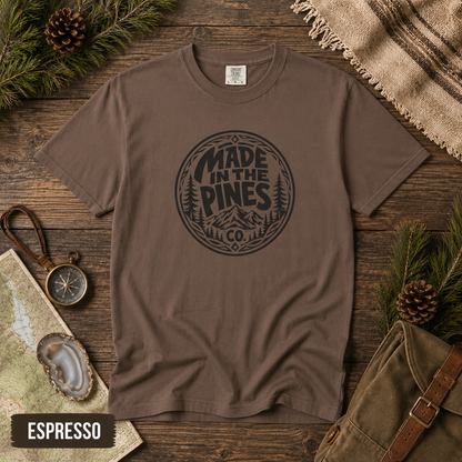 Made in the Pines Pine Forest Badge T-shirt | Vintage Outdoors Tee