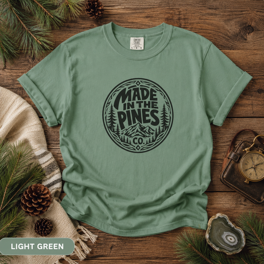 Made in the Pines Pine Forest Badge T-shirt | Vintage Outdoors Tee