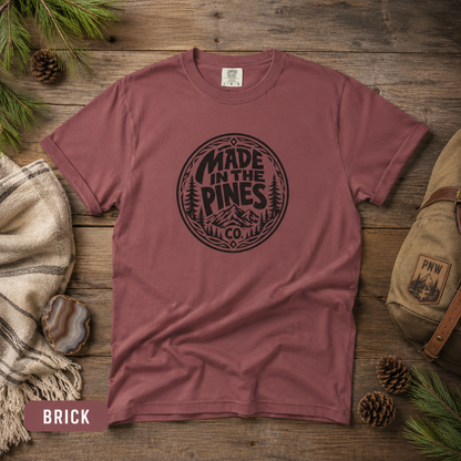 Made in the Pines Pine Forest Badge T-shirt | Vintage Outdoors Tee