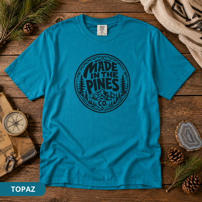 Made in the Pines Pine Forest Badge T-shirt | Vintage Outdoors Tee
