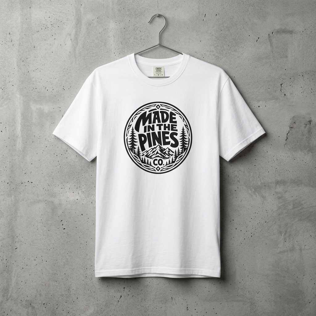 Made in the Pines Pine Forest Badge T-shirt | Vintage Outdoors Tee