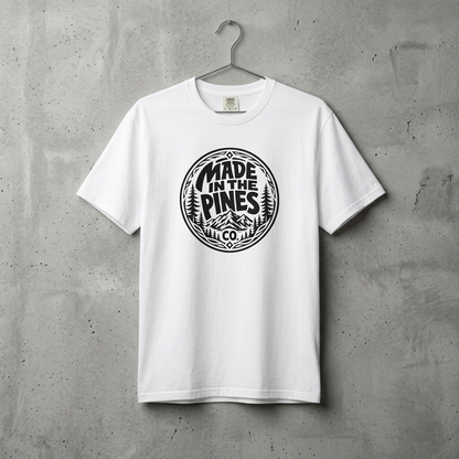 Made in the Pines Pine Forest Badge T-shirt | Vintage Outdoors Tee