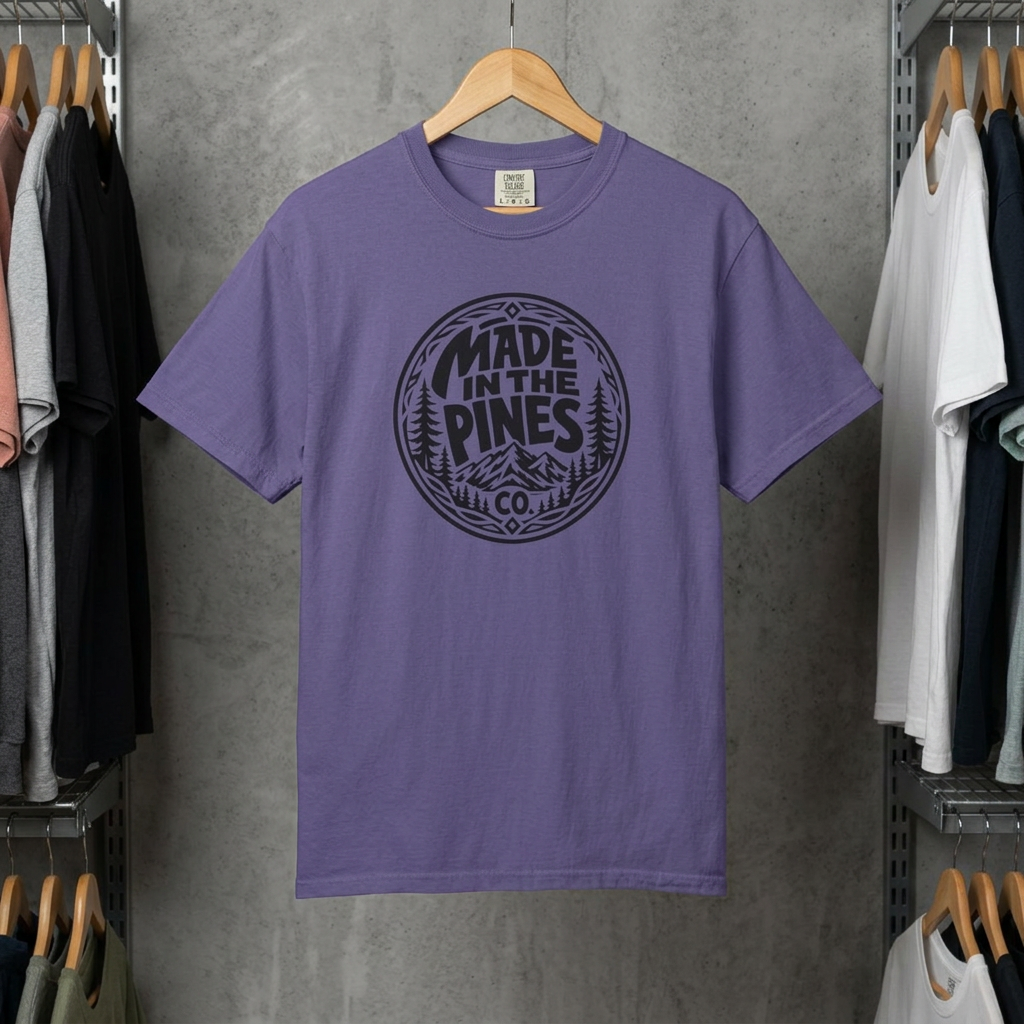 Made in the Pines Pine Forest Badge T-shirt | Vintage Outdoors Tee