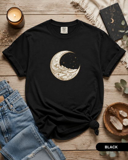 Moonwave Crescent Wave Ocean Moon T-shirt | Graphic Tee