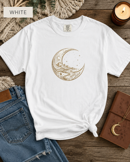 Moonwave Crescent Wave Ocean Moon T-shirt | Graphic Tee