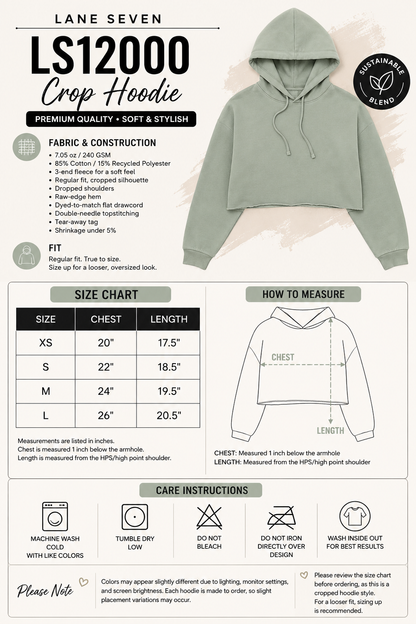 Desperado Faith-Inspired Crop Hoodie — Boho Cropped Sweatshirt