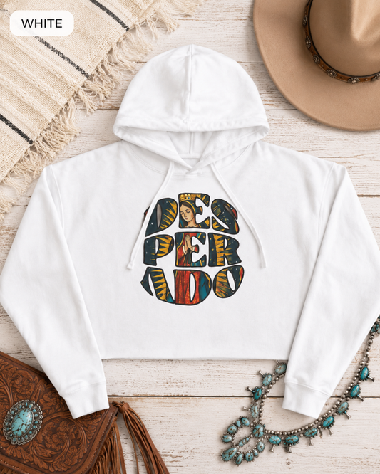 Desperado Faith-Inspired Crop Hoodie — Boho Cropped Sweatshirt