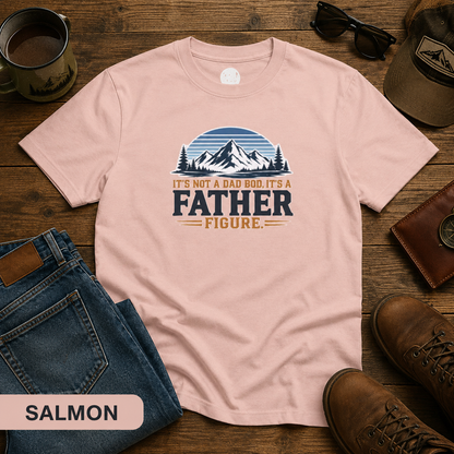 Father Figure mountain design heavyweight T-Shirt | Camping Outdoors Typography