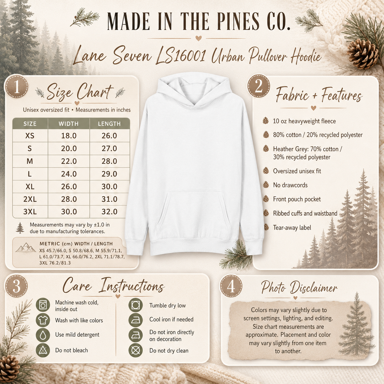 Jellyfish Sun Sand Surf Hoodie — Three-Panel Fleece Pullover