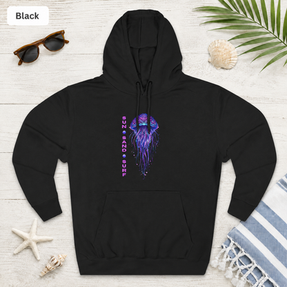 Jellyfish Sun Sand Surf Hoodie — Three-Panel Fleece Pullover