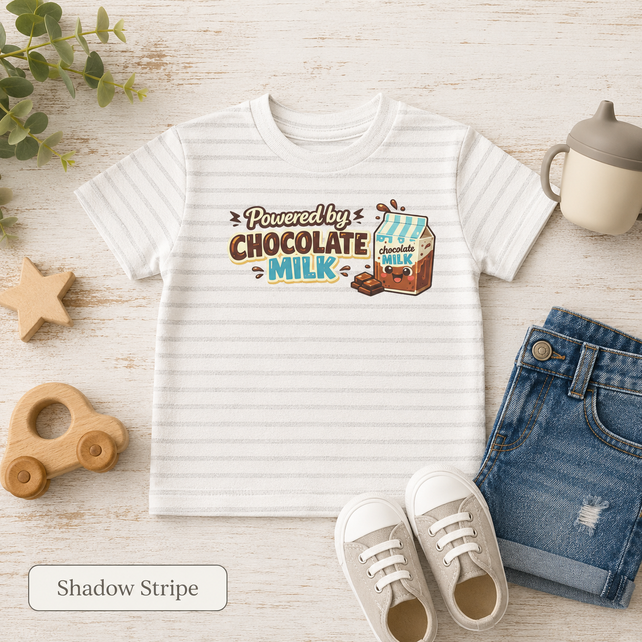 Powered by Chocolate Milk Toddler Tee