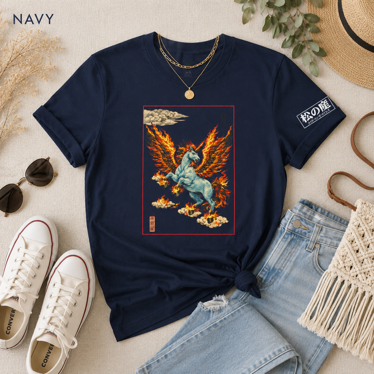 Mythical Pegasus Illustration Tee
