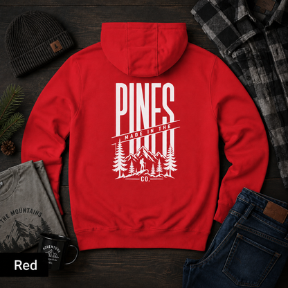 Pines Mountain Forest Oversized Three-Panel Fleece Hoodie