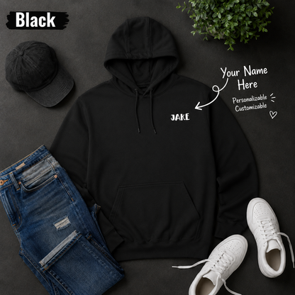 Pines Mountain Forest Oversized Three-Panel Fleece Hoodie