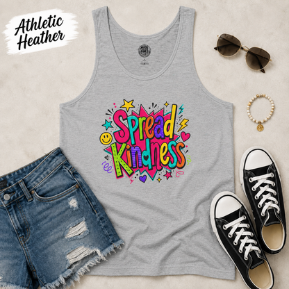 Spread Kindness Colorful Positive Vibes Tank Top