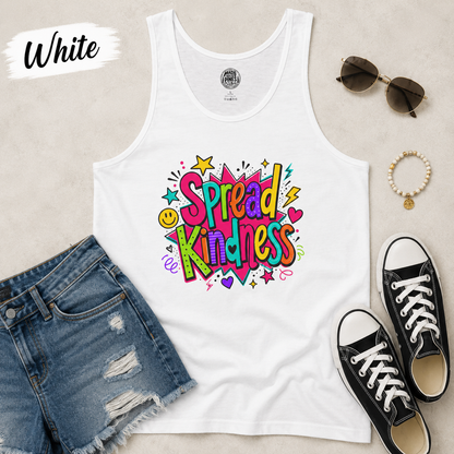 Spread Kindness Colorful Positive Vibes Tank Top