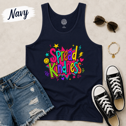 Spread Kindness Colorful Positive Vibes Tank Top