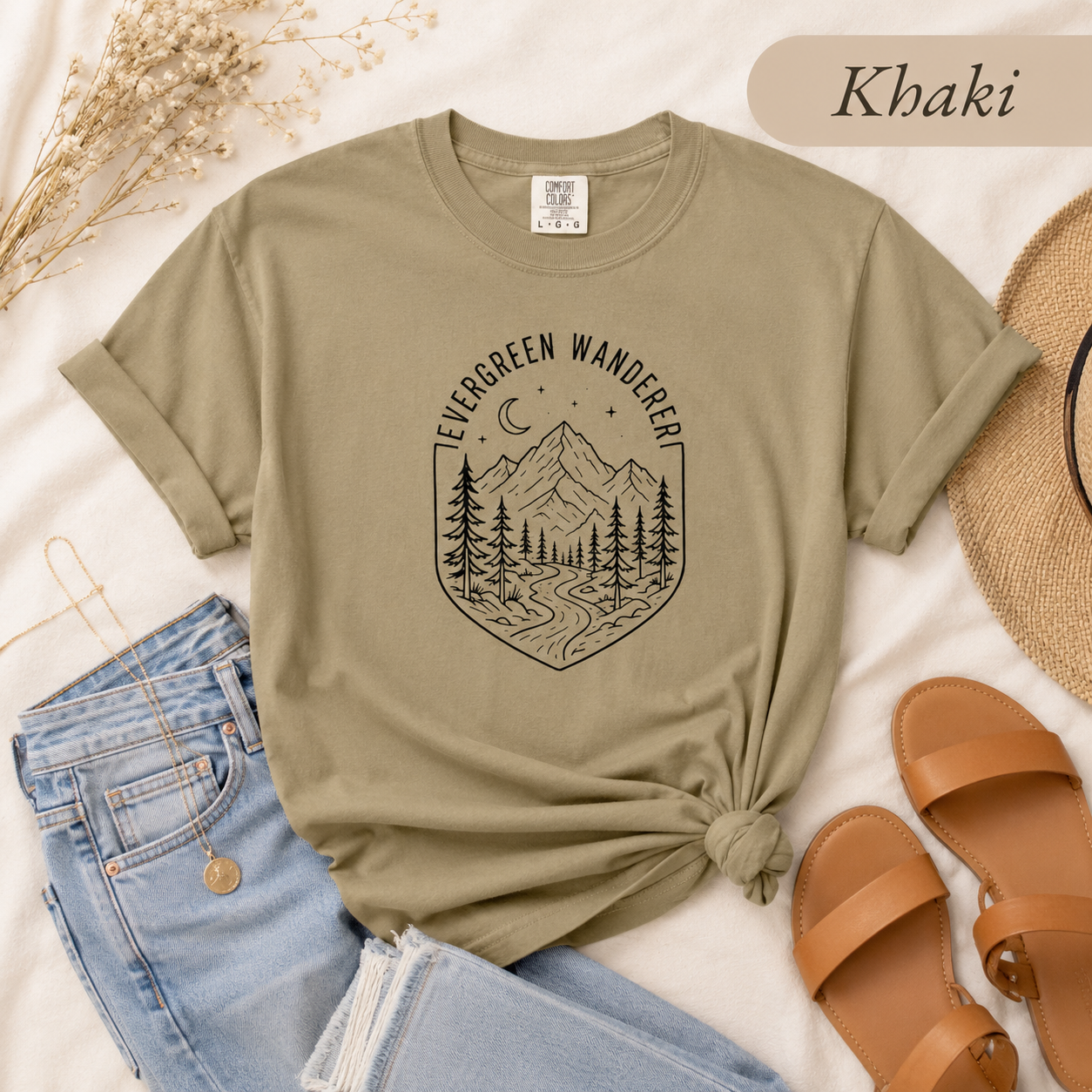 Evergreen Wanderer Mountain T-Shirt