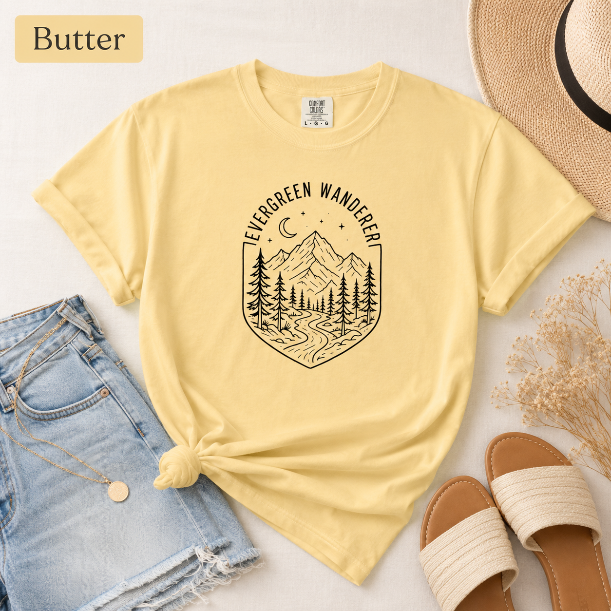 Evergreen Wanderer Mountain T-Shirt