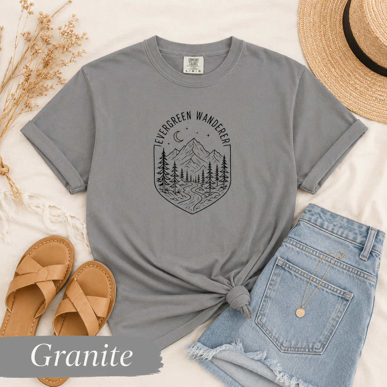 Evergreen Wanderer Mountain T-Shirt