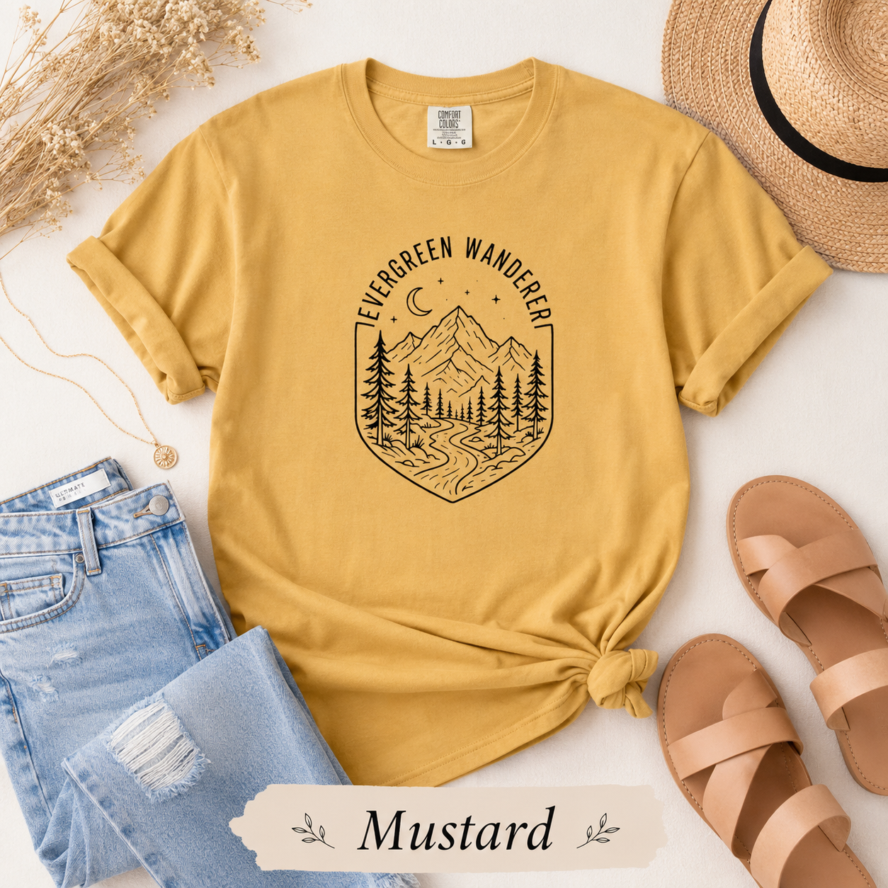 Evergreen Wanderer Mountain T-Shirt