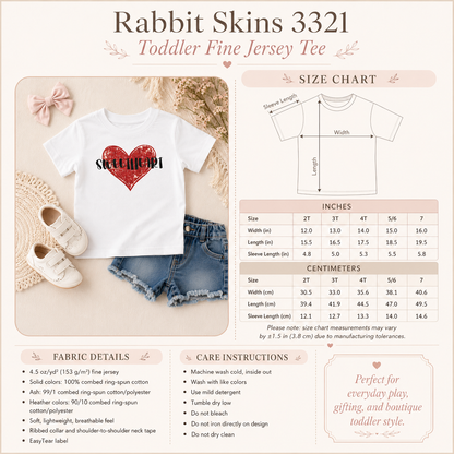 Distressed Red Heart Toddler Tee — Sweetheart Kids' Valentine's Shirt