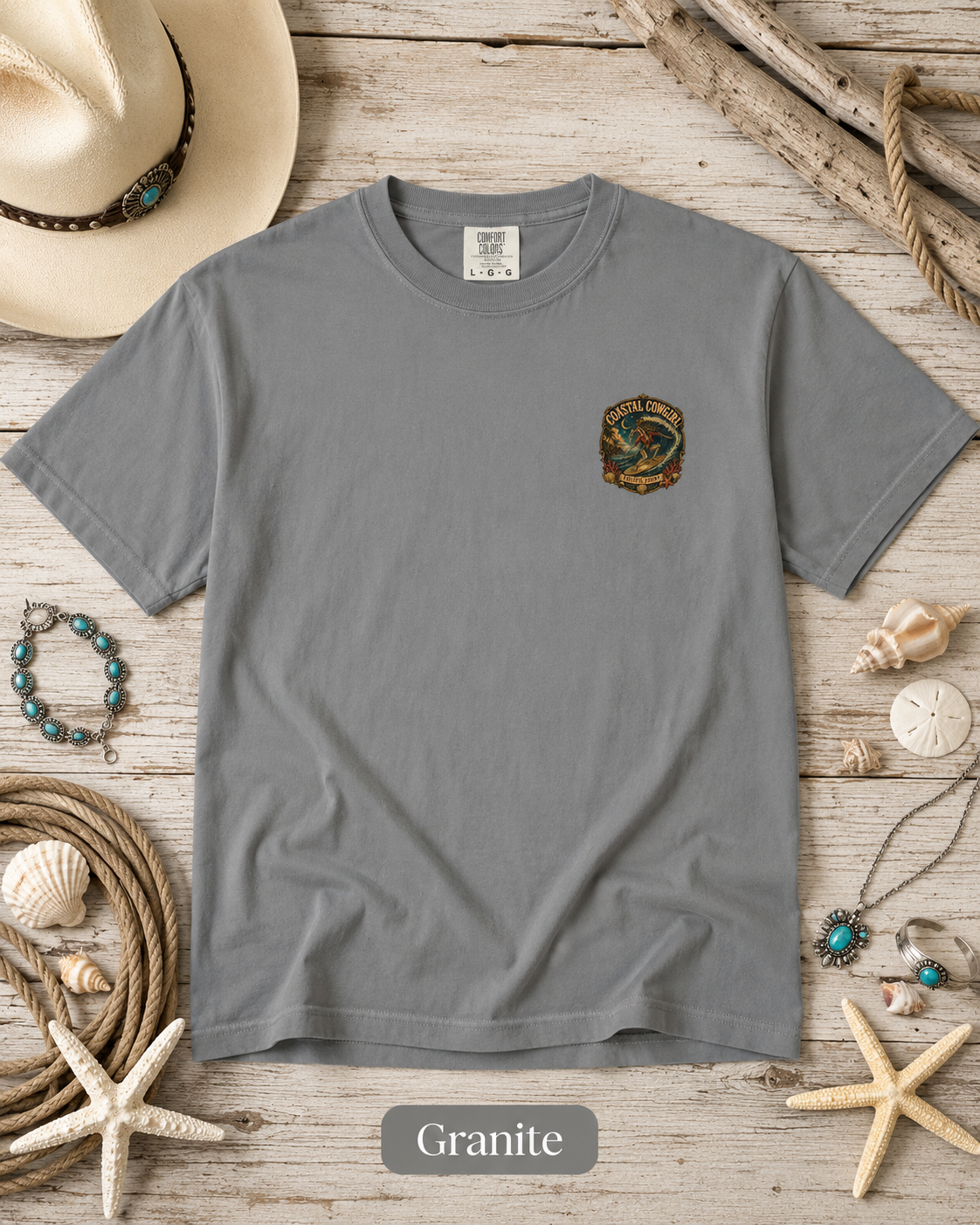 Coastal Cowgirl T-Shirt — Wild Tide Rider Graphic Tee
