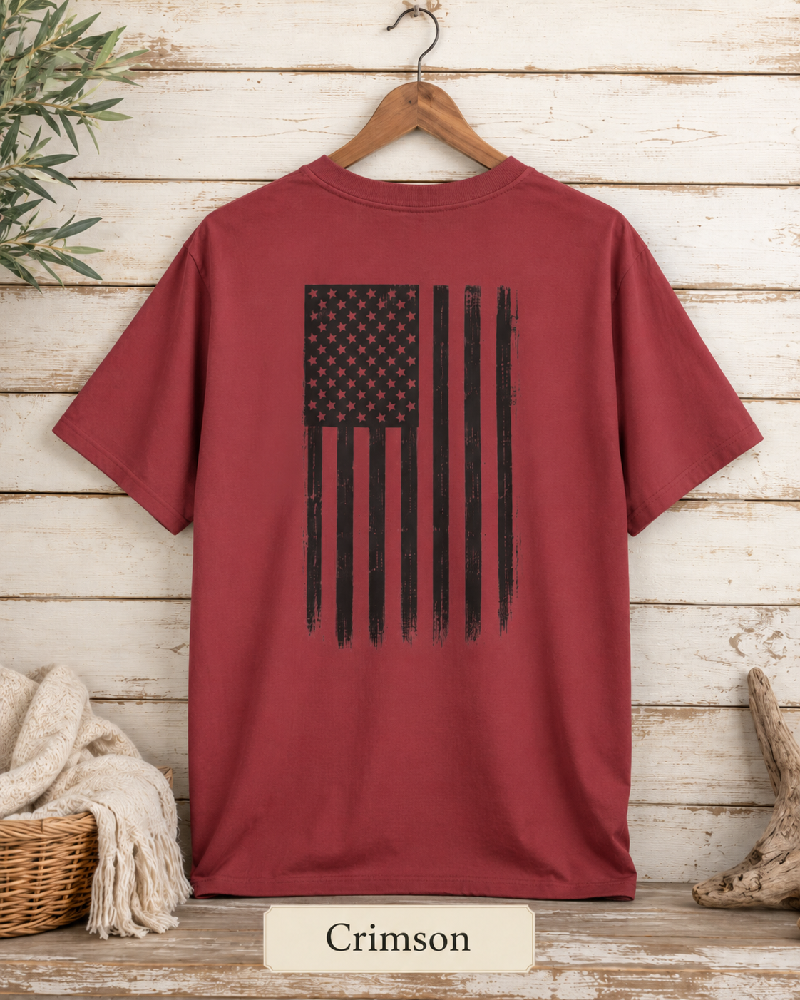 1776 Distressed American Flag Vintage Patriotic T-Shirt