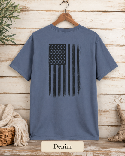 1776 Distressed American Flag Vintage Patriotic T-Shirt