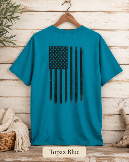 1776 Distressed American Flag Vintage Patriotic T-Shirt