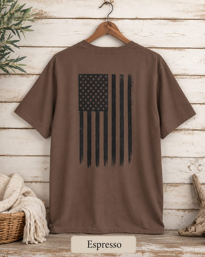 1776 Distressed American Flag Vintage Patriotic T-Shirt
