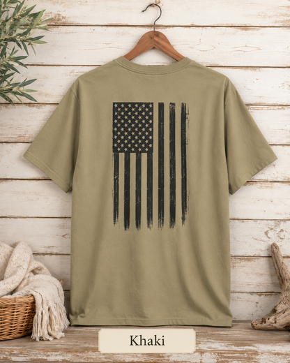 1776 Distressed American Flag Vintage Patriotic T-Shirt
