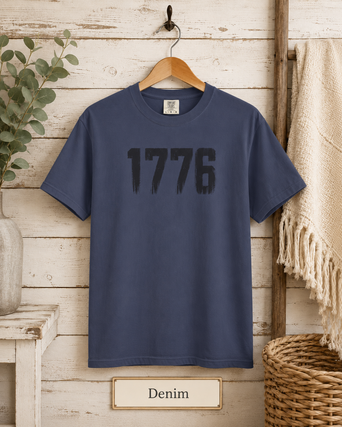 1776 Distressed American Flag Vintage Patriotic T-Shirt