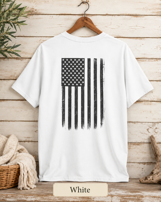 1776 Distressed American Flag Vintage Patriotic T-Shirt