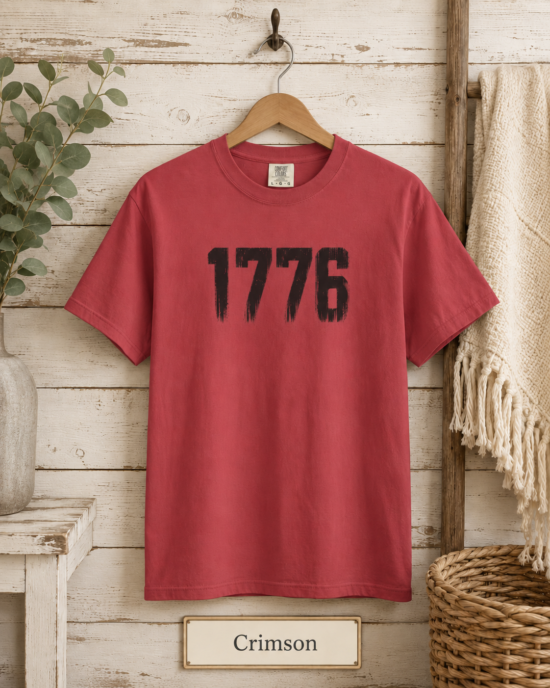 1776 Distressed American Flag Vintage Patriotic T-Shirt
