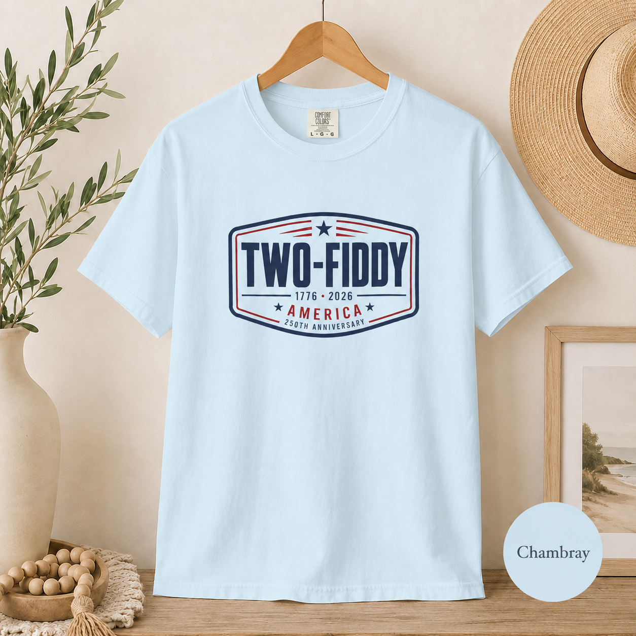 Two-Fiddy America Vintage Patriotic T-Shirt