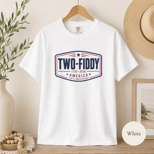 Two-Fiddy America Vintage Patriotic T-Shirt