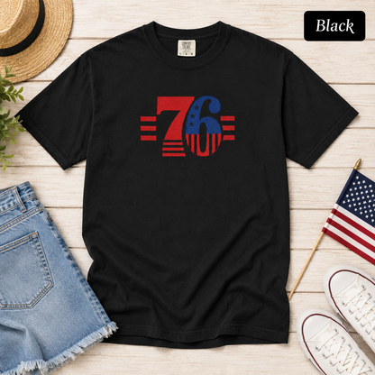 '76 Retro USA Flag T-Shirt — Independence Day Patriotic Tee