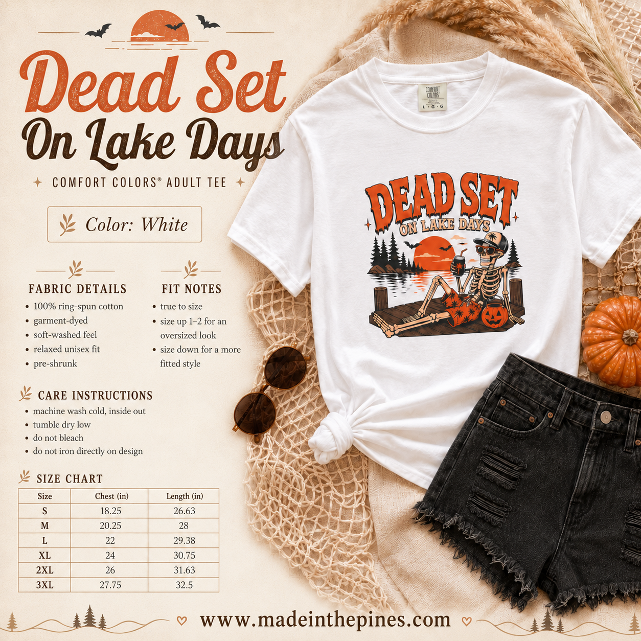 Set on Lake Days Halloween T-Shirt — Summerween Tee
