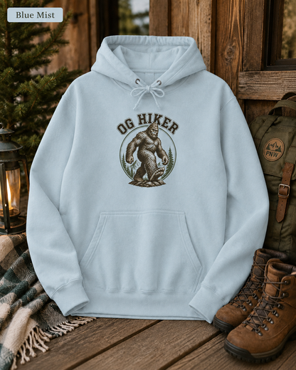 Bigfoot OG Hiker Fleece Hoodie — Vintage Sasquatch Graphic Pullover