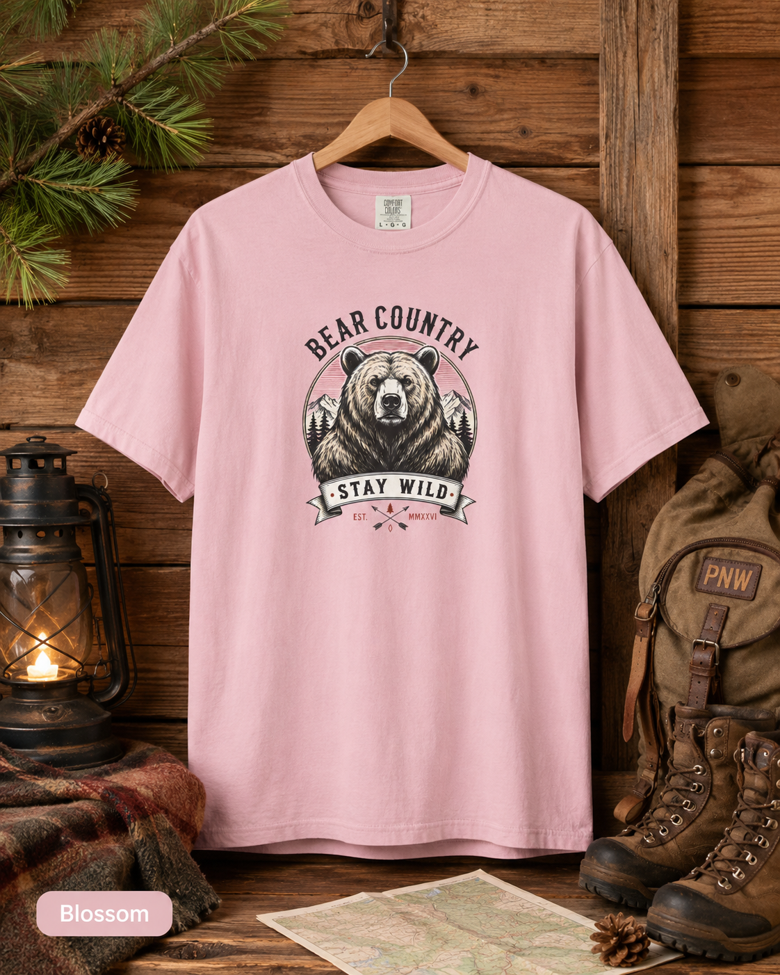 Bear Country “Stay Wild” T‑Shirt — Outdoorsy Graphic Tee