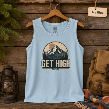 Get High Mountain Hiking Tank Top — Vintage Outdoors Graphic Tank