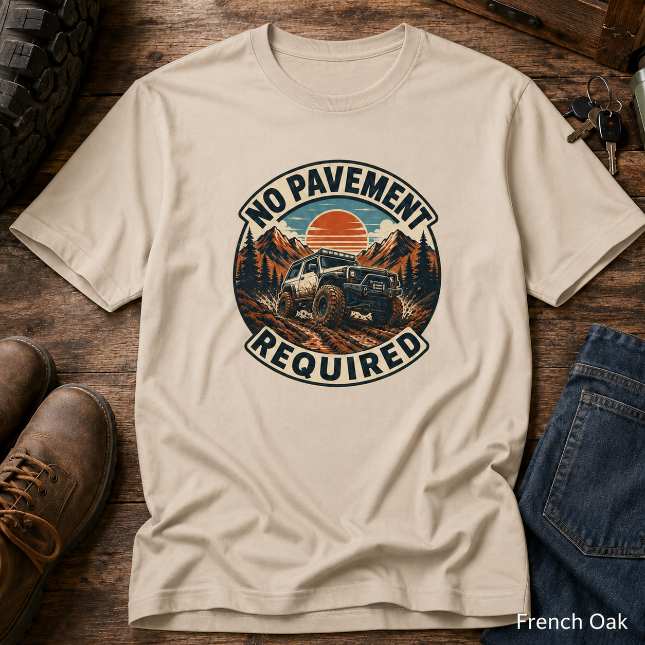 No Pavement Required Tee — Outdoor Off-Road Adventure T-Shirt