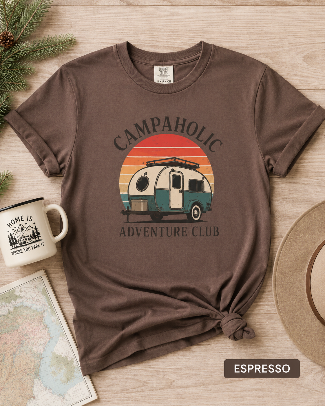 Campaholic Retro Camper T-Shirt