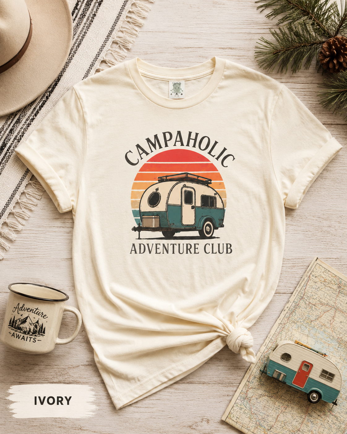 Campaholic Retro Camper T-Shirt